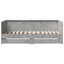 daybed med skuffer uden madras 100x200 cm betongrå