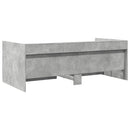 daybed med skuffer uden madras 100x200 cm betongrå