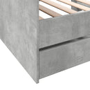 daybed med skuffer uden madras 100x200 cm betongrå