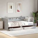 daybed med skuffer uden madras 100x200 cm betongrå