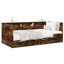 daybed med skuffer uden madras 100x200 cm røget eg