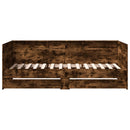 daybed med skuffer uden madras 100x200 cm røget eg