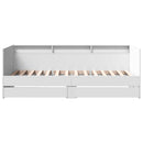 daybed med skuffer uden madras 90x200 cm hvid