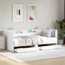 daybed med skuffer uden madras 90x200 cm hvid