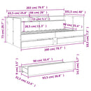 daybed med skuffer uden madras 90x200 cm sonoma-eg