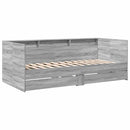 daybed med skuffer uden madras 90x200 cm grå sonoma-eg