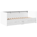 daybed med skuffer uden madras 90x190 cm hvid