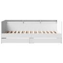 daybed med skuffer uden madras 90x190 cm hvid