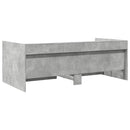 daybed med skuffer uden madras 90x190 cm betongrå