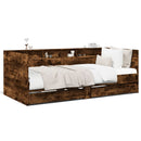 daybed med skuffer uden madras 90x190 cm røget eg