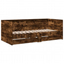 daybed med skuffer uden madras 90x190 cm røget eg