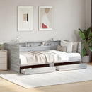 daybed med skuffer uden madras 90x190 cm grå sonoma-eg