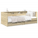 daybed med skuffer uden madras 75x190 cm sonoma-eg