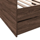 daybed med skuffer uden madras 75x190 cm brunt eg