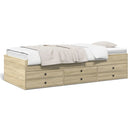 daybed med skuffer uden madras 100x200 cm sonoma-eg
