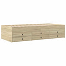 daybed med skuffer uden madras 100x200 cm sonoma-eg