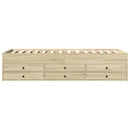daybed med skuffer uden madras 100x200 cm sonoma-eg