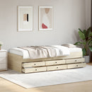 daybed med skuffer uden madras 100x200 cm sonoma-eg