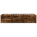 daybed med skuffer uden madras 100x200 cm røget eg