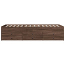 daybed med skuffer uden madras 100x200 cm brunt eg