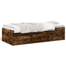 daybed med skuffer uden madras 90x200 cm røget eg