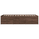 daybed med skuffer uden madras 90x200 cm brunt eg