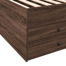 daybed med skuffer uden madras 90x200 cm brunt eg
