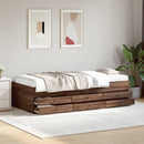 daybed med skuffer uden madras 90x200 cm brunt eg