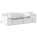 daybed med skuffer uden madras 90x190 cm hvid