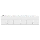 daybed med skuffer uden madras 90x190 cm hvid