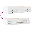 daybed med skuffer uden madras 90x190 cm hvid