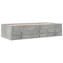 daybed med skuffer uden madras 90x190 cm betongrå