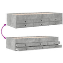 daybed med skuffer uden madras 90x190 cm betongrå