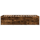 daybed med skuffer uden madras 90x190 cm røget eg