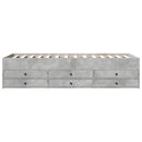 daybed med skuffer uden madras 75x190 cm betongrå