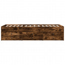 daybed med skuffer uden madras 75x190 cm røget eg