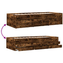 daybed med skuffer uden madras 75x190 cm røget eg