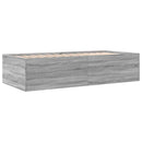 daybed med skuffer uden madras 75x190 cm grå sonoma-eg