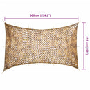 camouflagenet 600x414 cm med opbevaringspose sandfarvet