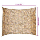camouflagenet 729x602 cm med opbevaringspose sandfarvet