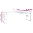 sofabord 110x35x38 cm massivt teaktræ