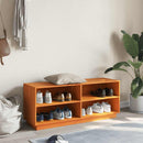 skoreol 110x34x45 cm massivt fyrretræ gyldenbrun