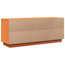skoreol 110x34x45 cm massivt fyrretræ gyldenbrun