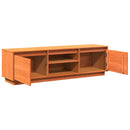 tv-bord 140x35x40 cm massivt fyrretræ gyldenbrun