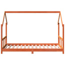 sengeramme til juniorseng 90x190 cm massivt fyrretræ gyldenbrun