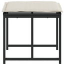 haveskamler 4 stk. med hynder polyrattan sort
