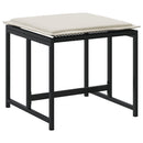 haveskamler 4 stk. med hynder polyrattan sort