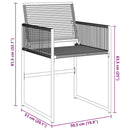 havestole 4 stk. polyrattan sort