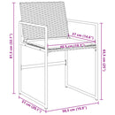 havestole med hynder 4 stk. polyrattan sort