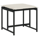 haveskamler 4 stk. med hynder polyrattan sort